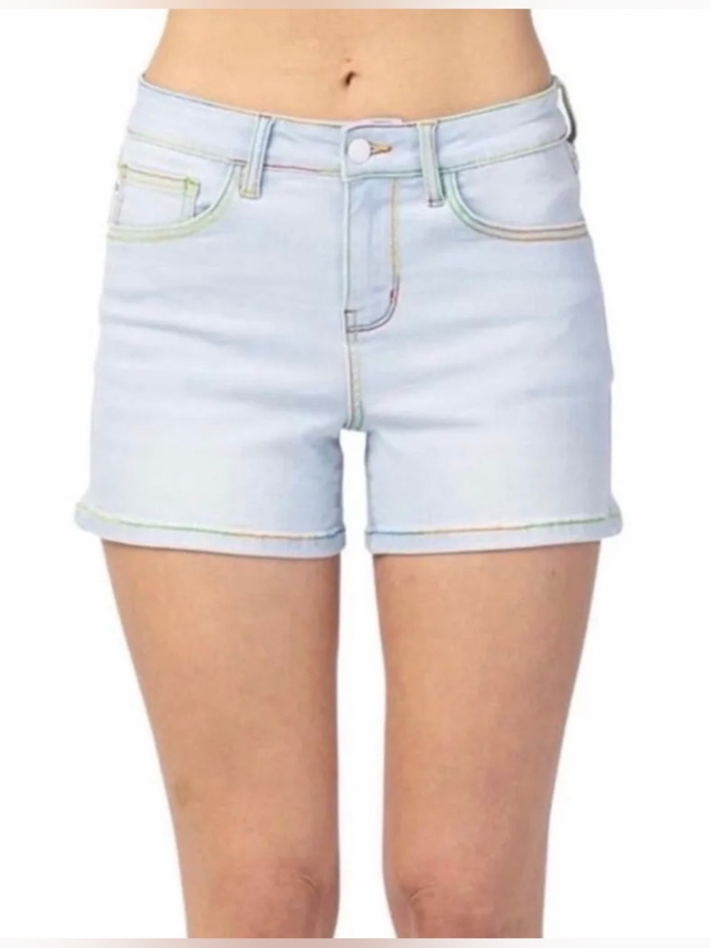 Judy Blue Pastel Light Blue Denim Shorts